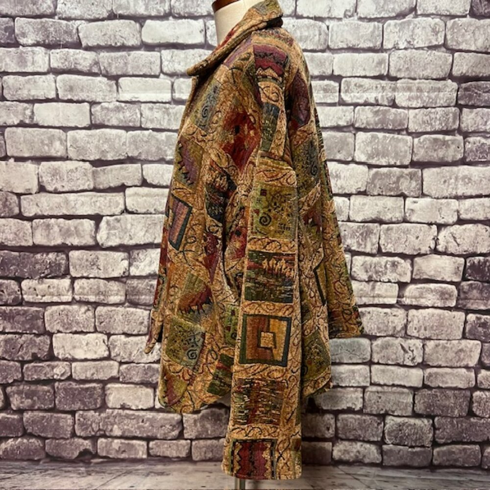 Silverado Multicolored Tapestry Button Down Jacke… - image 2